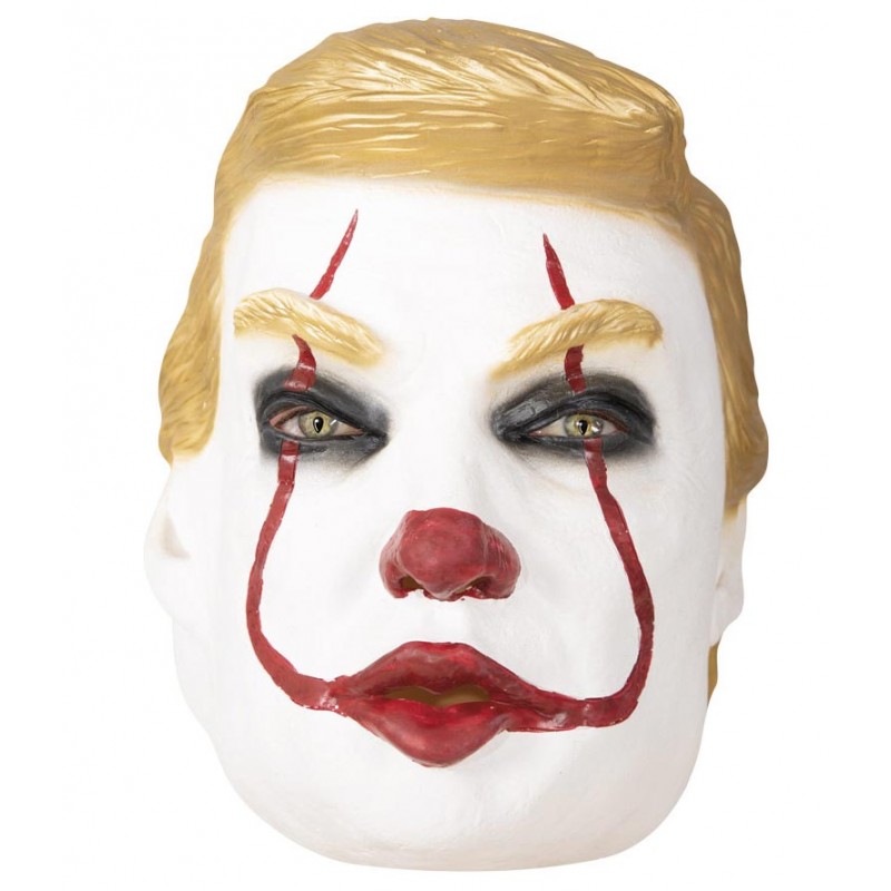 Masque de clown tueur trumpy intégral en latex
