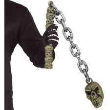 Arme massue avec chaîne et crâne