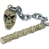 Arme Halloween factice massue avec chaîne et tête de mort