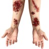 Tatouages Halloween blessures avec asticots