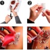 Application faux tatouages Halloween blessures avec vers blancs