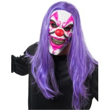 Masque de clown tueur aux cheveux longs