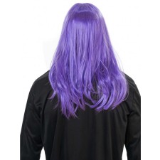 Dos masque de clown Halloween aux longs cheveux violets Dos masque de clown Halloween aux longs cheveux violets
