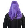 Dos masque de clown Halloween aux longs cheveux violets