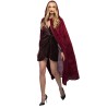 Cape Halloween femme rouge bordeaux