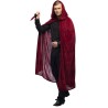 Cape homme Halloween rouge bordeaux pour déguisement