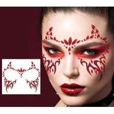 Strass visage Halloween démon
