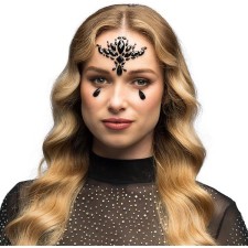 Strass visage Halloween gothiques