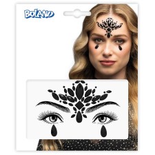 Bijoux de visage Halloween noirs
