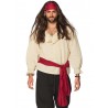 Pack d'accessoires contant un foulard rouge de pirate et une ceinture