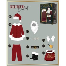 Kit de déguisement Père Noël luxe avec accessoires