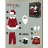 Kit de déguisement Père Noël luxe avec accessoires