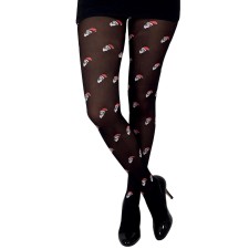 Collants têtes de Père Noël femme