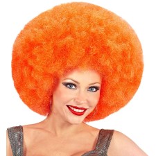 Perruque disco orange femme