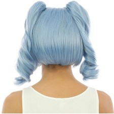 Perruque animé manga bleue pour femme