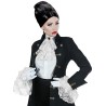 Costume gothique femme avec jabot blanc
