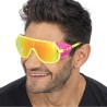 Lunettes de ski rétro jaune fluo