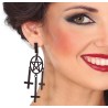 Boucles d'oreilles croix satanique Halloween