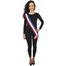 Écharpe de maire tricolore bleu blanc rouge