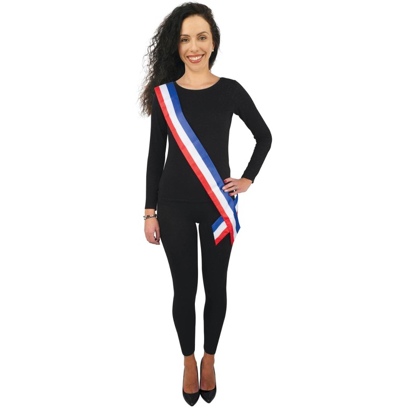 Écharpe de maire tricolore bleu blanc rouge