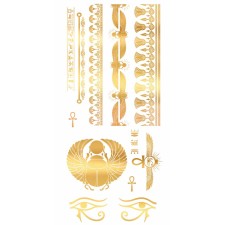 Faux tatouages égyptiens avec scarabée