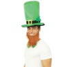 Chapeau Leprechaun avec barbe pour la Saint-Patrick