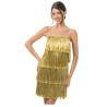 Robe à franges dorées style années 20 femme