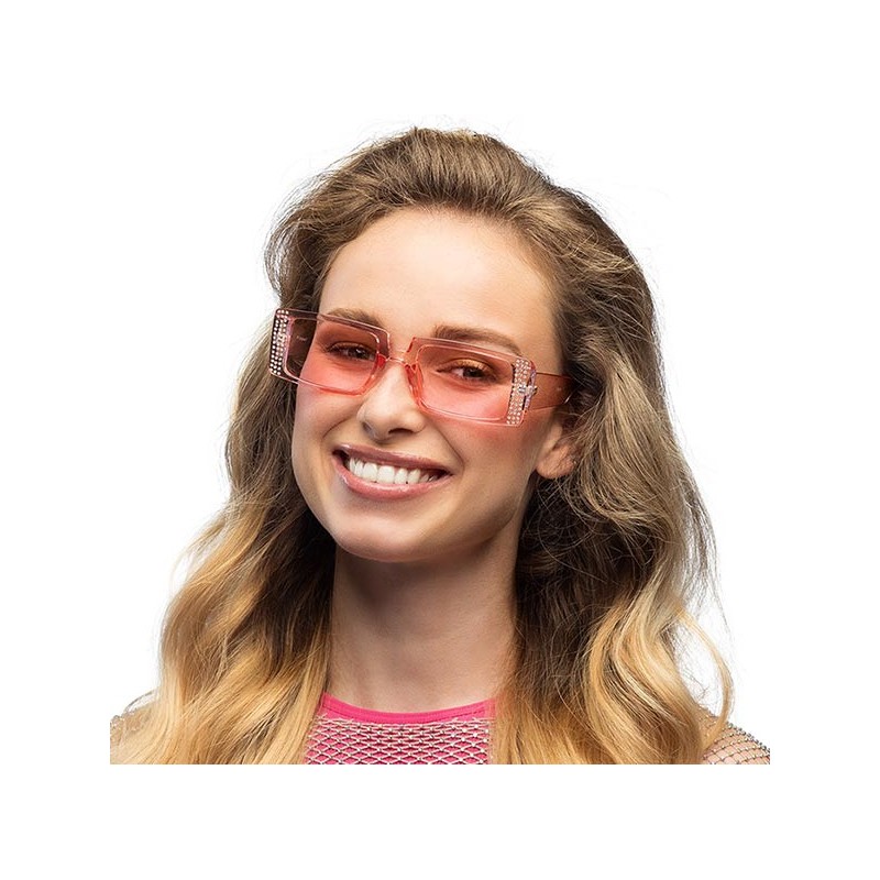 Lunettes années 2000 roses