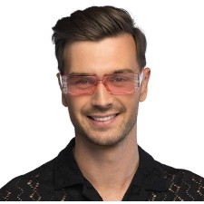 Lunettes rétro roses brillantes pour déguisement