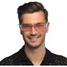 Lunettes rétro roses brillantes pour déguisement