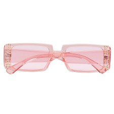 Lunettes rectangulaires roses pour déguisement
