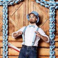 Accessoire de déguisement Oktoberfest bob bleu et blanc
