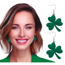 Boucles d'oreilles Saint-Patrick trèfles verts