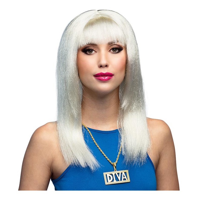 Perruque blond platine femme pour déguisement