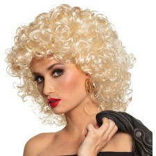 Perruque blonde frisée pour déguisement femme années 50/06
