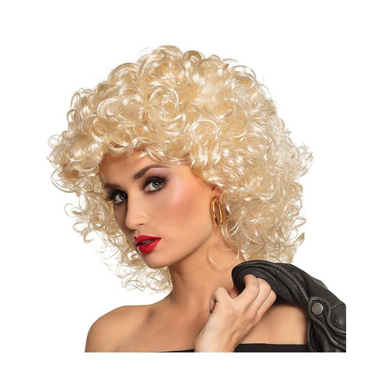 Perruque blonde frisée pour déguisement femme années 50/06