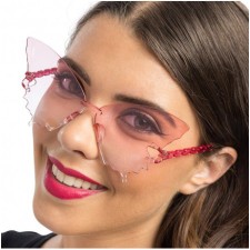 Lunettes papillon roses