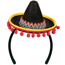Serre-tête mexicain avec sombrero accessoire de déguisement