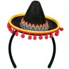 Serre-tête mexicain avec sombrero accessoire de déguisement
