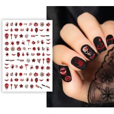 Stickers ongles Halloween sanglants