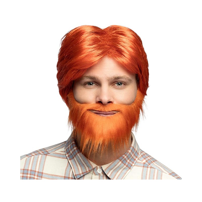 Perruque rousse homme