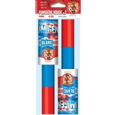 Fumigènes bleu blanc rouge à main