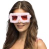 Lunettes peluche roses pour déguisement