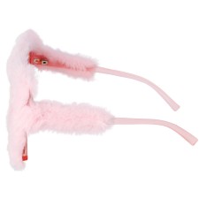 Lunettes de fête fluffy roses