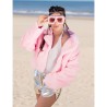 Lunettes avec fourrure rose