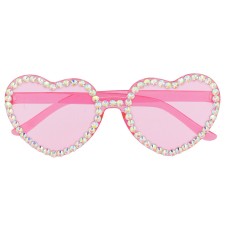 Lunettes en forme de coeur roses