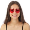 Lunettes cœur avec cornes de diable Halloween