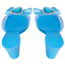 Chaussures de princesse bleues pour déguisement enfant