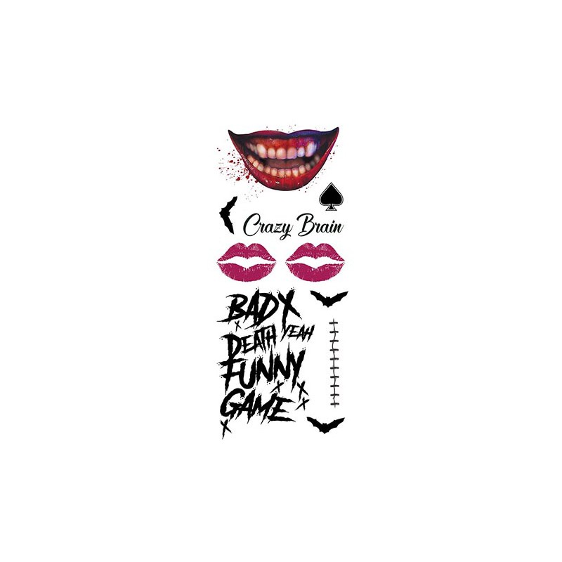 Tatouages de clown tueur pour Halloween