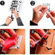 Application tatouages de déguisement clown Halloween